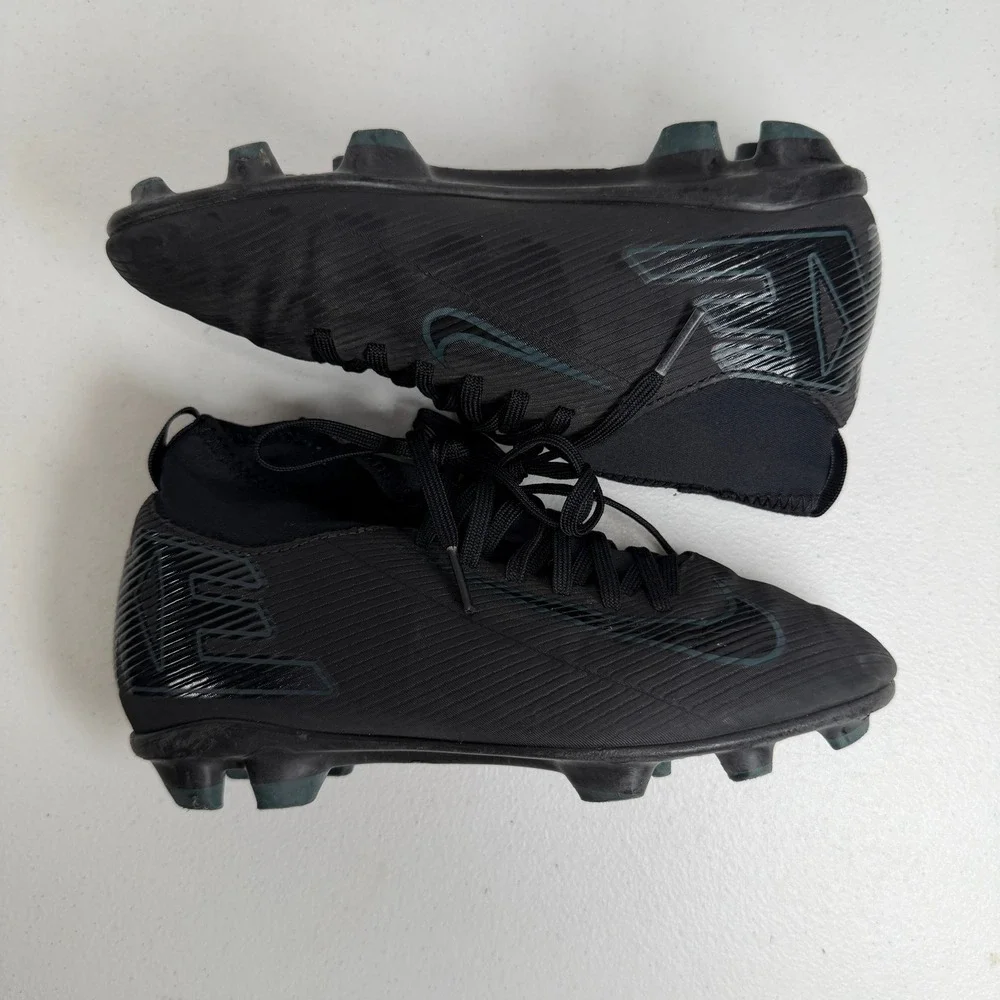 Nike 1.5Y Soccer Cleats Mercurial Black Superfly 10 Club FG Shadow Pack Sports